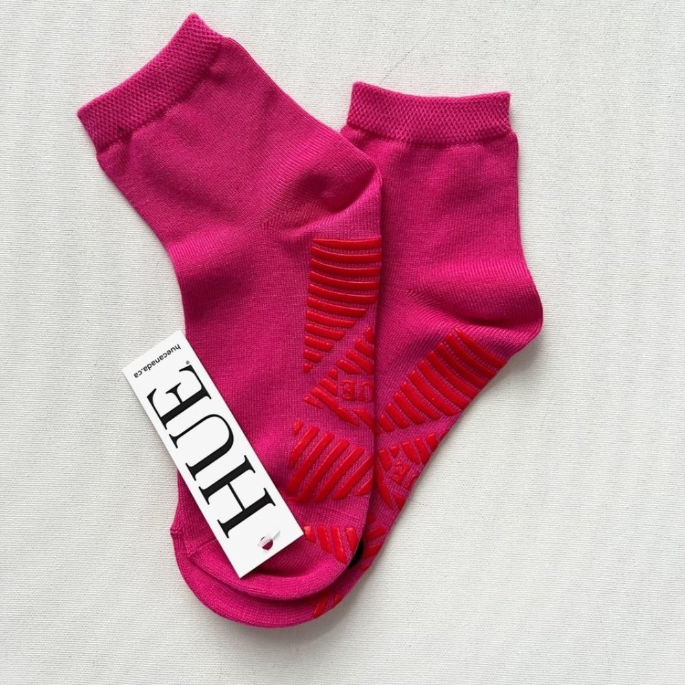 HUE Grip Socks Blue / Green - 1  Pair